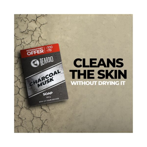Beardo Charcoal Musk Soap For Men (3pcs) - Beardo