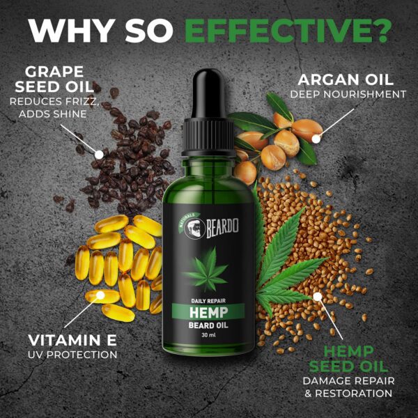 Beardo Daily Repair Hemp Beard Oil (30ml) - Beardo