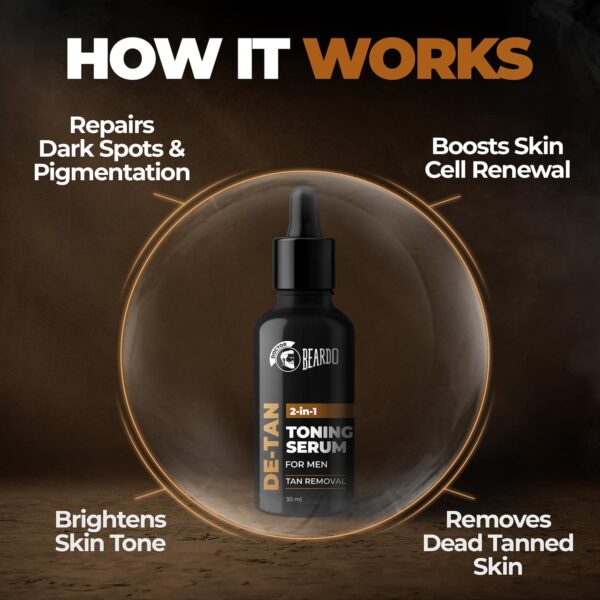 Beardo De-Tan 2-In-1 Toning Serum (30ml) - Beardo