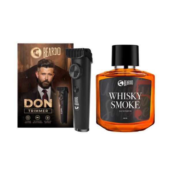 Beardo Don Trimmer & Whisky Smoke Eau De Perfume Combo - Beardo
