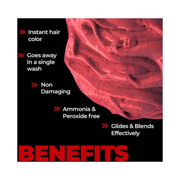 Beardo Dye Hard Temporary Hair Color - Metallic Red (25 g) - Beardo