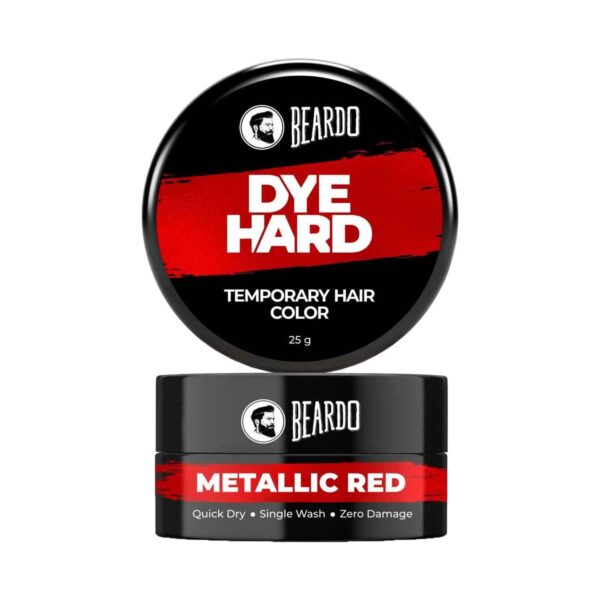 Beardo Dye Hard Temporary Hair Color - Metallic Red (25 g) - Beardo