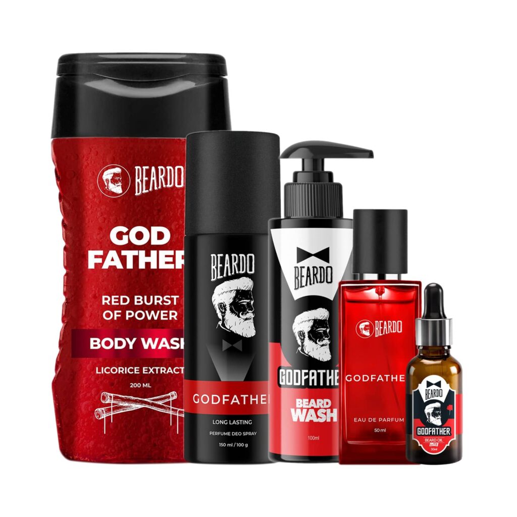 Beardo GodFather Beard Oil, Perfume, Deo Spray, Beard Wash & Body Wash Combo - Beardo