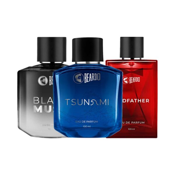 Beardo GodFather Perfume, Black Musk Perfume, Tsunami Perfume EDP (Set of 3) Combo - Beardo