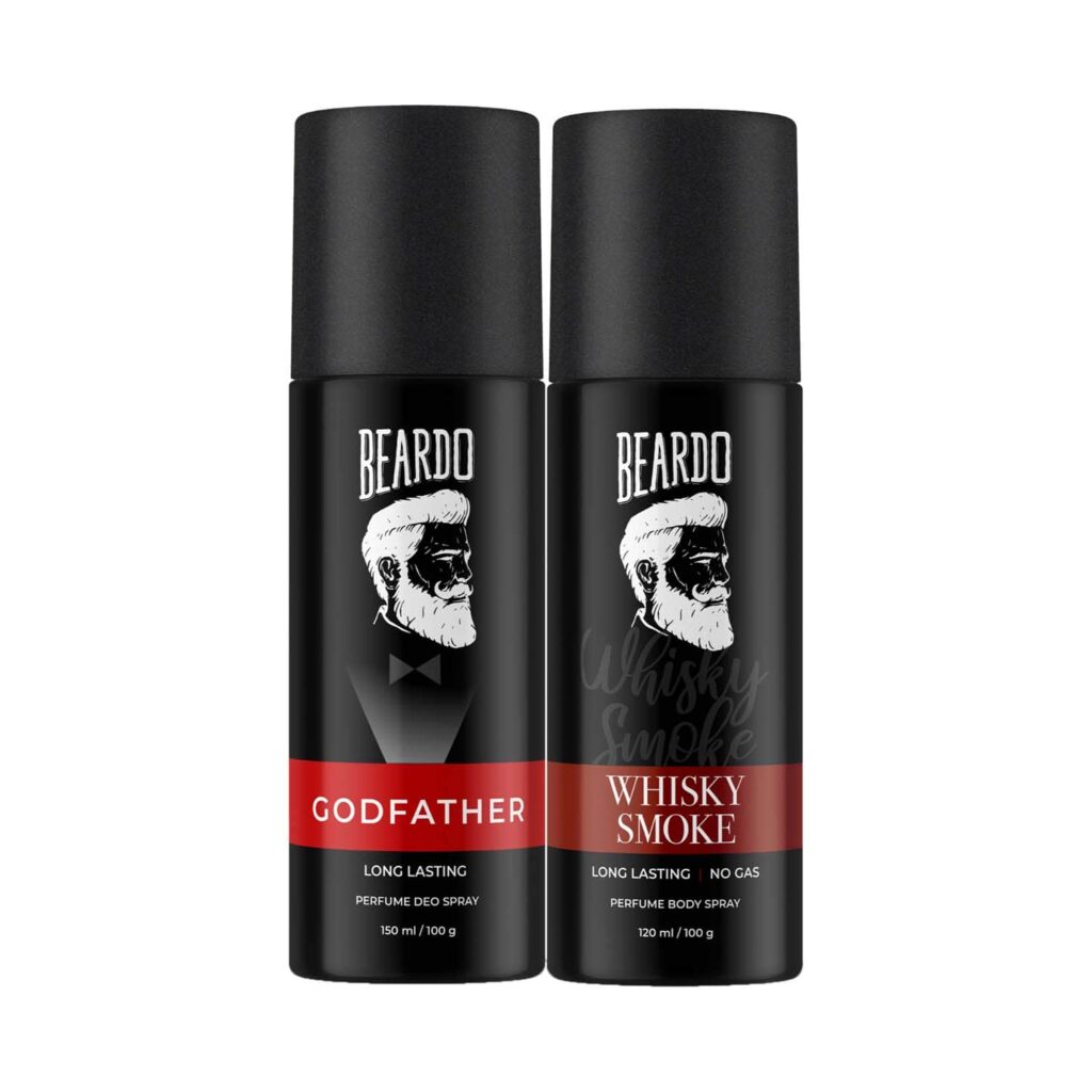 Beardo Godfather & Whisky Smoke Body Spray For Men Set (2 pcs) - Beardo