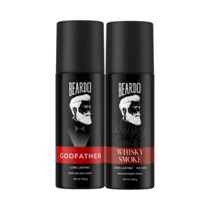 Beardo Godfather & Whisky Smoke Body Spray For Men Set (2 pcs) - Beardo
