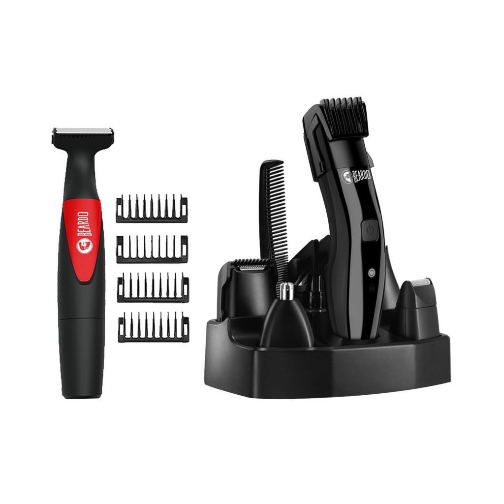 Beardo I-Blade Full Body Trimmer Black & Chrome Beast Grooming Kit Black Combo - Beardo