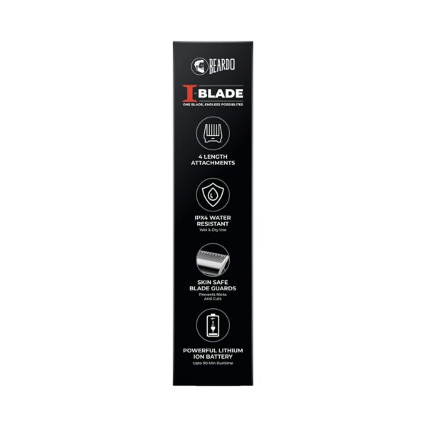Beardo I-Blade Full Body Trimmer Black & Chrome Beast Grooming Kit Black Combo - Beardo