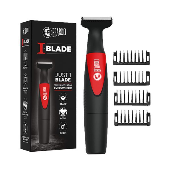 Beardo I-Blade Full Body Trimmer Black & Chrome Beast Grooming Kit Black Combo - Beardo