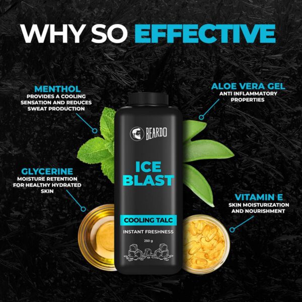 Beardo Ice Blast Cooling Talc Powder (250g) - Beardo