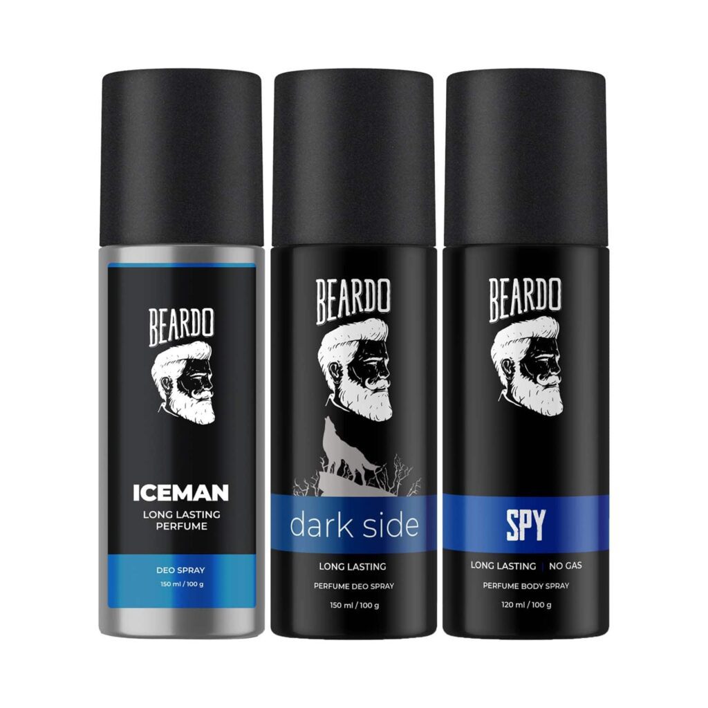 Beardo Iceman, Darkside & Spy Body Spray For Men Set (3 pcs) - Beardo