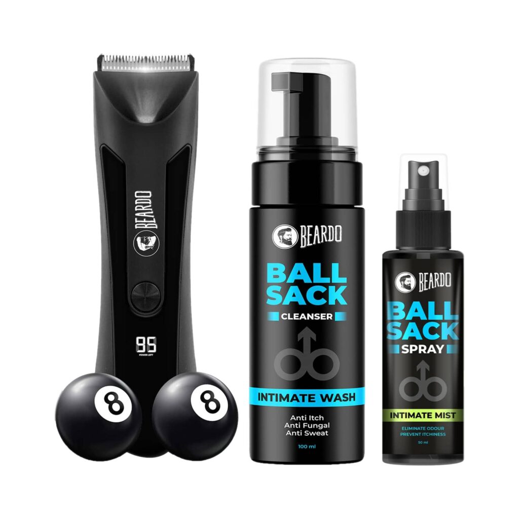 Beardo Incrediball Trimmer, Ball Sack Spray, Ball Sack Intimate Wash(Set of 3) Combo - Beardo