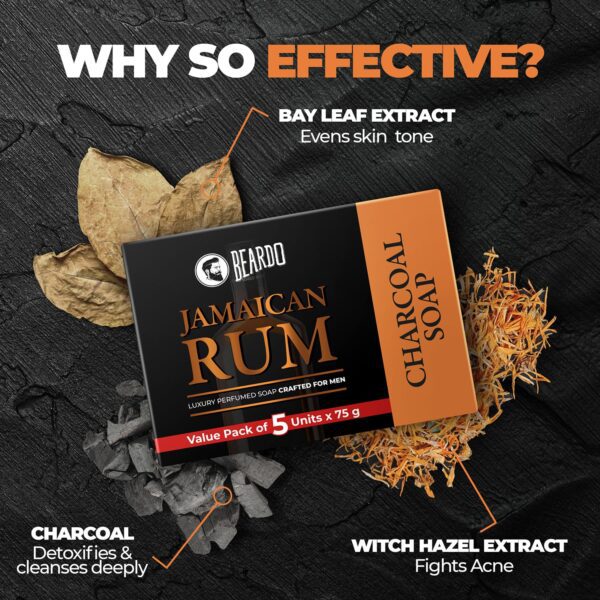 Beardo Jamaican Rum Perfumed Soap Set - (5 Pcs) - Beardo