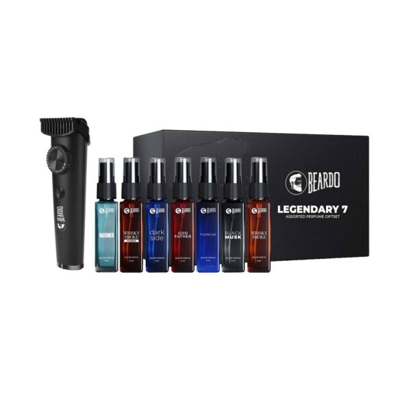 Beardo Legendary 7 Assorted Perfume Gift Set (7 pcs) & Don Trimmer PR2633 - Black Combo - Beardo