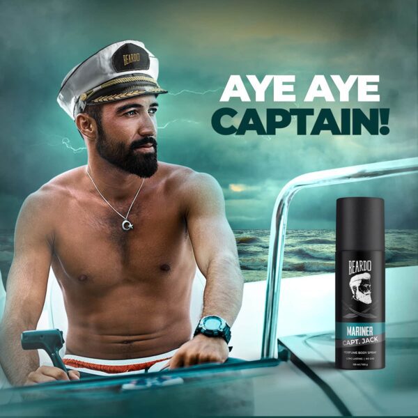 Beardo Mariner Captain Jack Perfume Body Spray (120ml) - Beardo