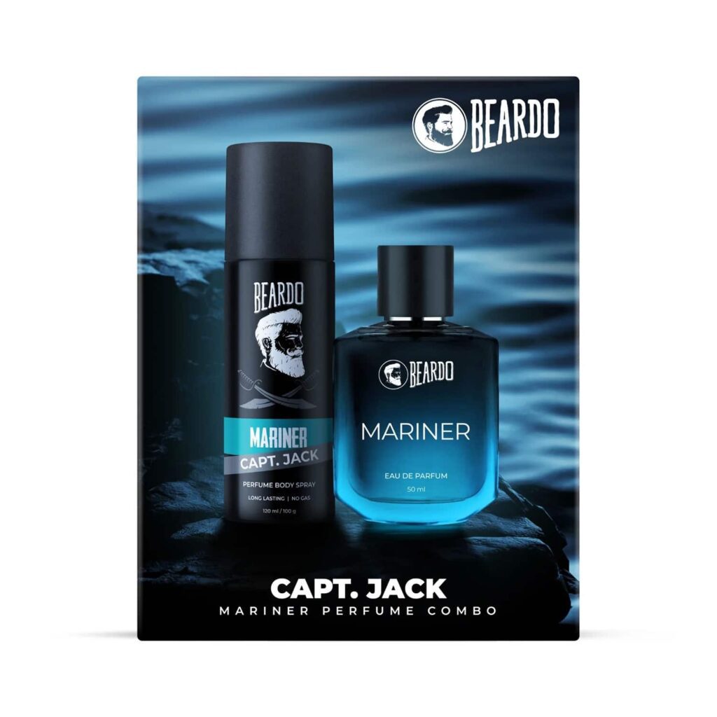 Beardo Mariner Eau De Parfum And Capt Jack Body Spray Set - (2 pcs) - Beardo