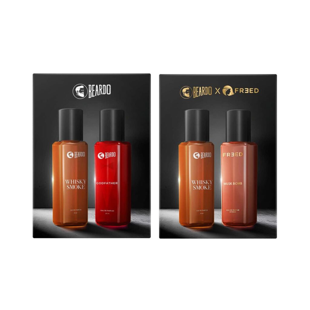 Beardo Men Whisky Smoke and Godfather EDP & Whisky Smoke and Freed Musk Bomb EDP Combo - Beardo