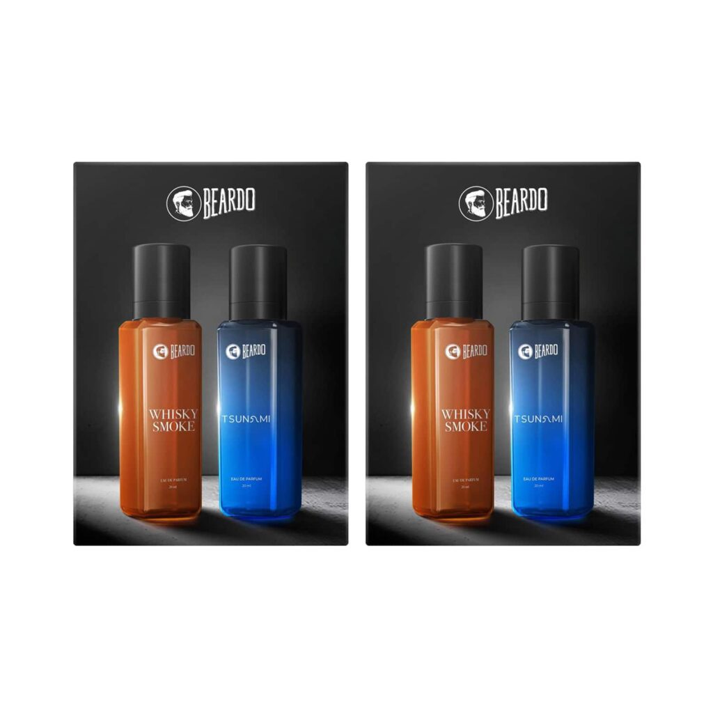 Beardo Men Whisky Smoke And Tsunami Fragrance Combo (20 ml) - Beardo