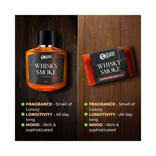 Beardo Men Whisky Smoke Perfumed Luxury Soap Set (3Pcs) - Beardo