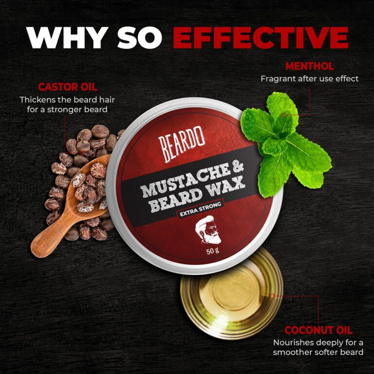 Beardo Mustache & Beard Wax Extra Strong (50g) - Beardo