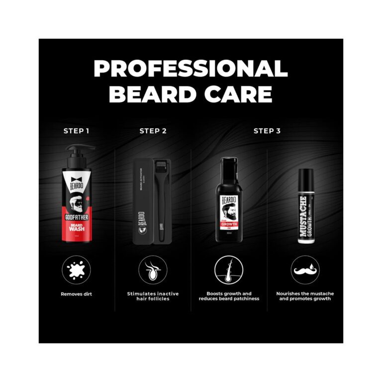 Beardo Mustache Growth Roll-On (8ml) - Beardo