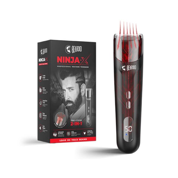 Beardo Ninja-X Pro Vacuum Trimmer - Black - Beardo