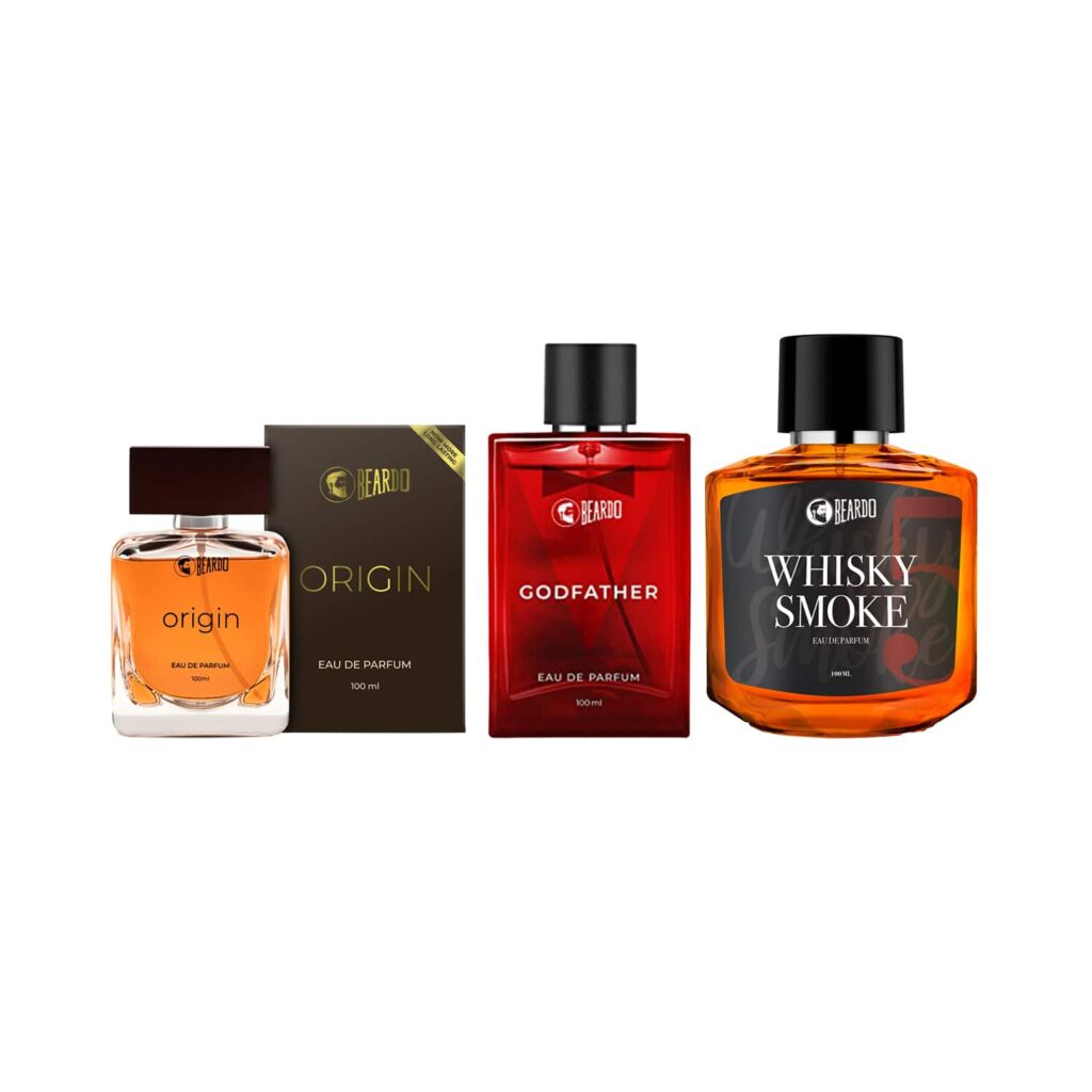 Beardo Perfume - Godfather, Perfume Spray - Origin & Whisky Smoke Eau De Perfume Combo - Beardo