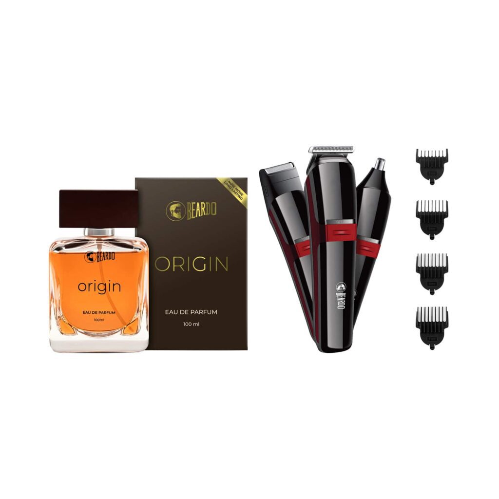 Beardo Perfume Spray - Origin (100 ml) & Ape X 3-in-1 Trimmer for Men Combo - Beardo