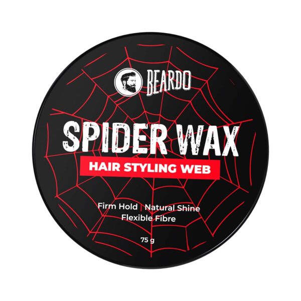 Beardo Spider Wax Hair Styling Web, Sclupting Fiber Strong Hold Natural Shine (75g) - Beardo