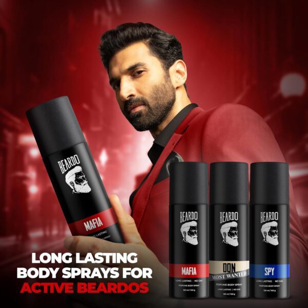 Beardo Spy, Mafia & Don Most Wanted Body Spray For Men Set (3 pcs) - Beardo