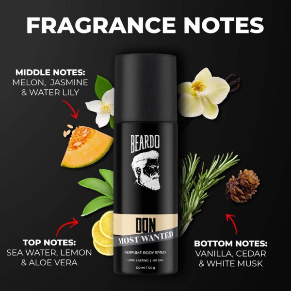 Beardo Spy, Mafia & Don Most Wanted Body Spray For Men Set (3 pcs) - Beardo