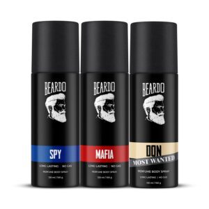 Beardo Spy, Mafia & Don Most Wanted Body Spray For Men Set (3 pcs) - Beardo