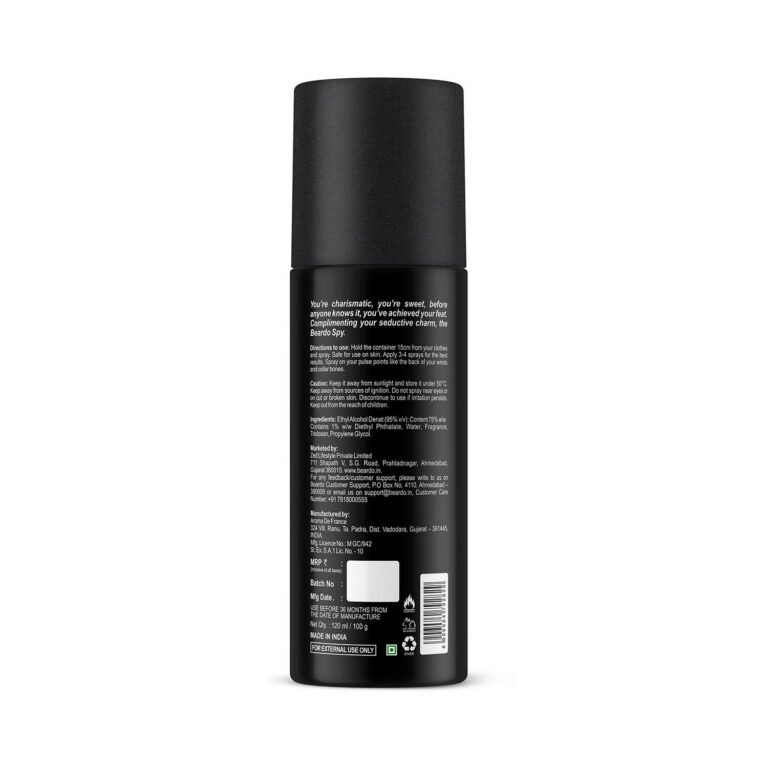 Beardo Spy Perfume Body Spray (120ml) - Beardo