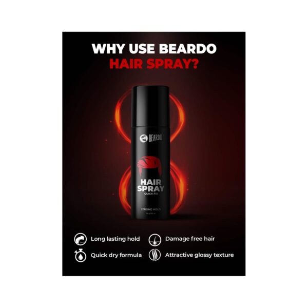 Beardo Strong Hold Hair Spray (192ml) - Beardo