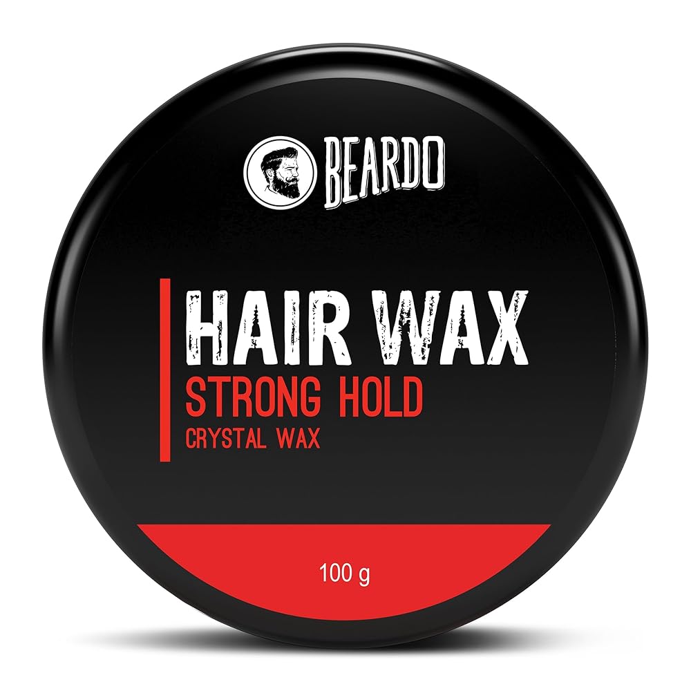 Beardo Stronghold Hair Wax : Crystal Hair Wax | Hair Wax Men | Styling Wax | Glossy Finish | Shine | Strong Hold | Hair Wax 100 gm