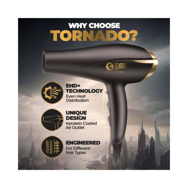Beardo Studio Professional Tornado Hair Dryer 2000w & Godfather Eau De Parfum Combo (100 ml) - Beardo