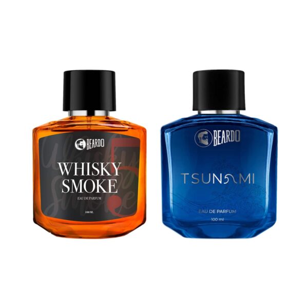 Beardo Tsunami Perfume EDP, Whisky Smoke Single Malt EDP (Set of 2) Combo - Beardo