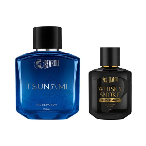Beardo Tsunami Perfume EDP, Whisky Smoke Single Malt EDP (Set of 2) Combo - Beardo
