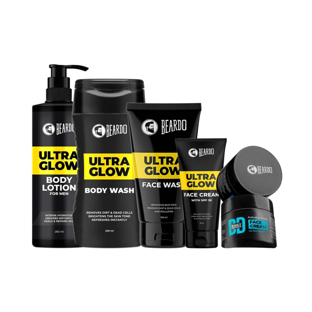 Beardo UG Face Cream, Body Lotion, Facewash, DD Face Cream & Bodywash Combo - Beardo
