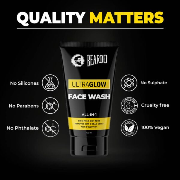 Beardo Ultraglow Facewash For Men 100 ml Combo Pack of 2 - Beardo
