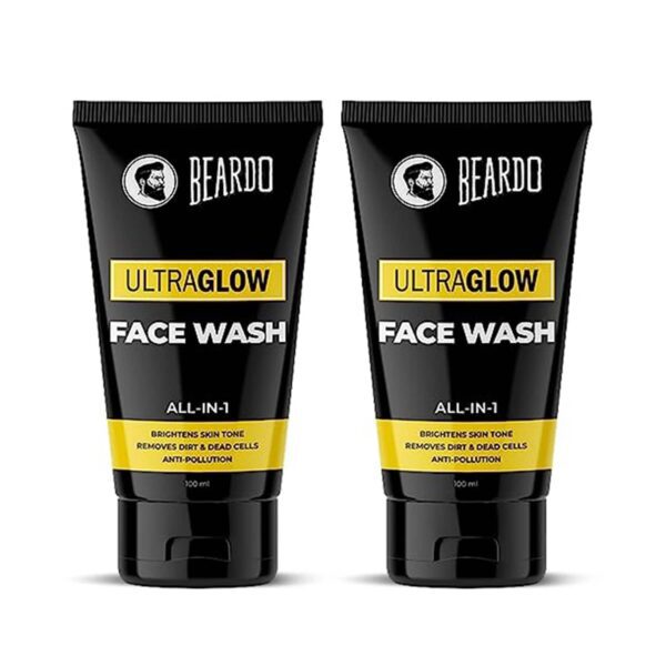 Beardo Ultraglow Facewash For Men 100 ml Combo Pack of 2 - Beardo