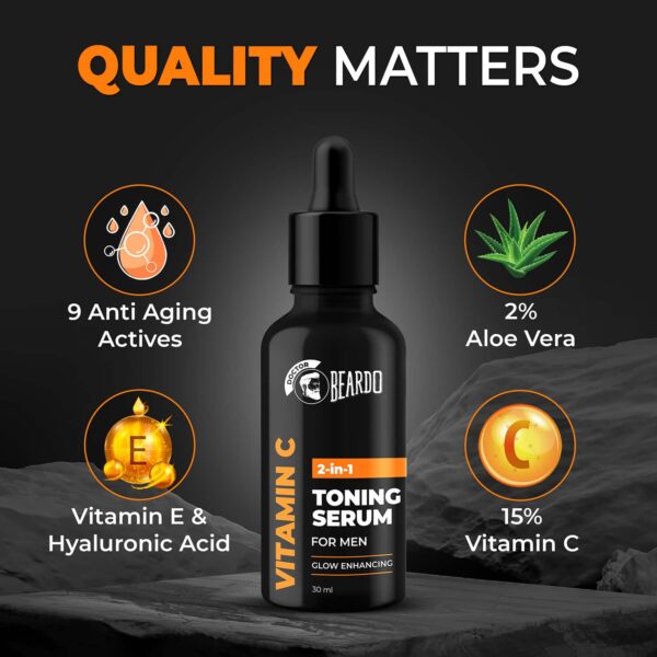 Beardo Vitamin C 2-In-1 Toning Serum (30ml) - Beardo
