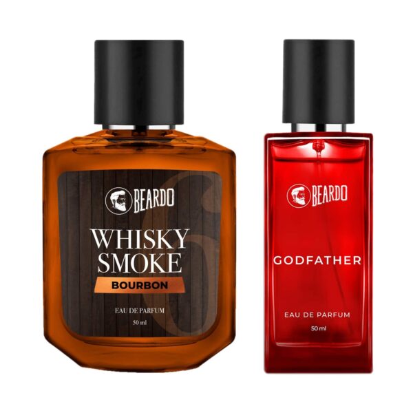 Beardo Whiskey Smoke Bourbon Perfume EDP 50ml, GodFather Perfume (50 ml) (Set of 2) Combo - Beardo