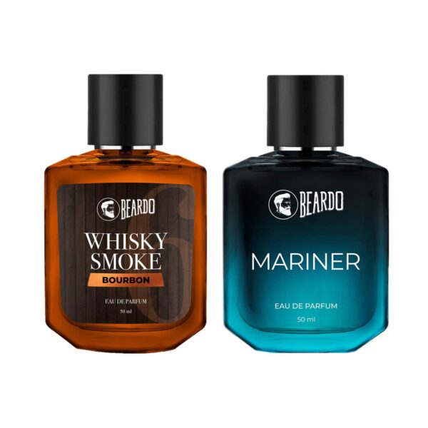 Beardo Whiskey Smoke Bourbon Perfume EDP, Mariner Perfume EDP (Set of 2) Combo - Beardo