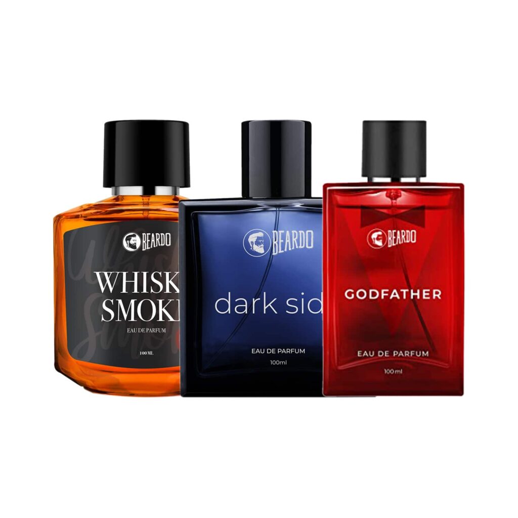Beardo Whiskey Smoke Perfume, GodFather Perfume, Dark Side Perfume (Set of 3) Combo - Beardo