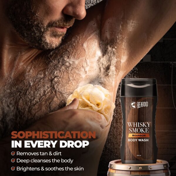 Beardo Whisky Smoke Bourbon Bodywash Bourbon Scented Refreshing & Masculine (200 ml) - Beardo