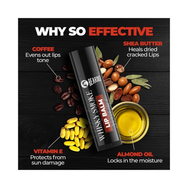 Beardo Whisky Smoke Lip Balm For Men (4g) - Beardo