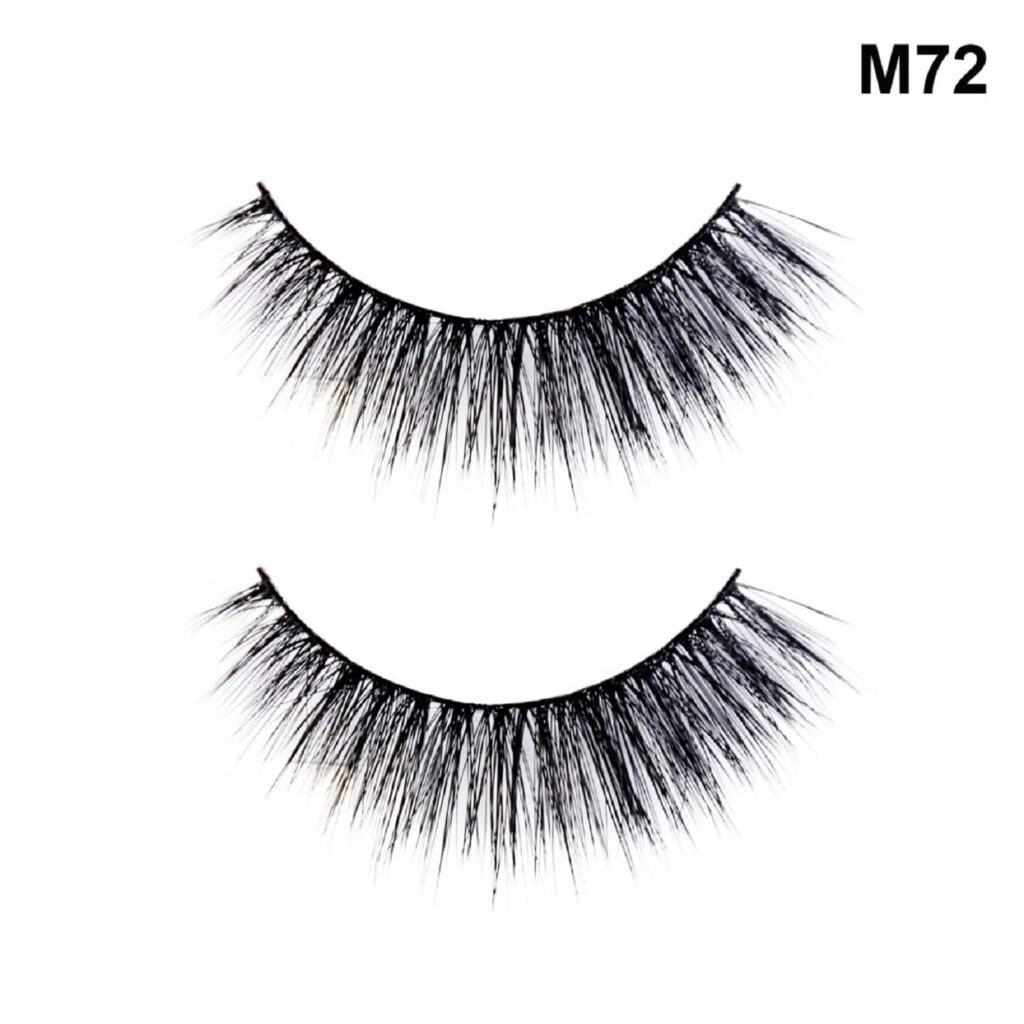 Beautiliss Professional False Eyelashes With Holder - 3D72 Black - Beautiliss Professional