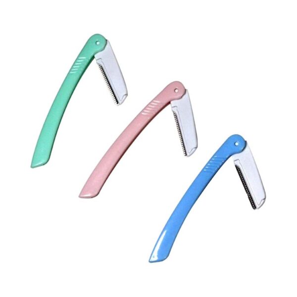 Beautiliss Professional Folding Face And Eyebrow Razor - (3Pcs) - Beautiliss Professional