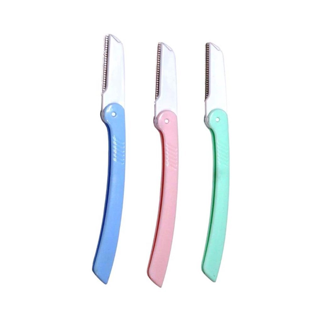Beautiliss Professional Folding Face And Eyebrow Razor - (3Pcs) - Beautiliss Professional